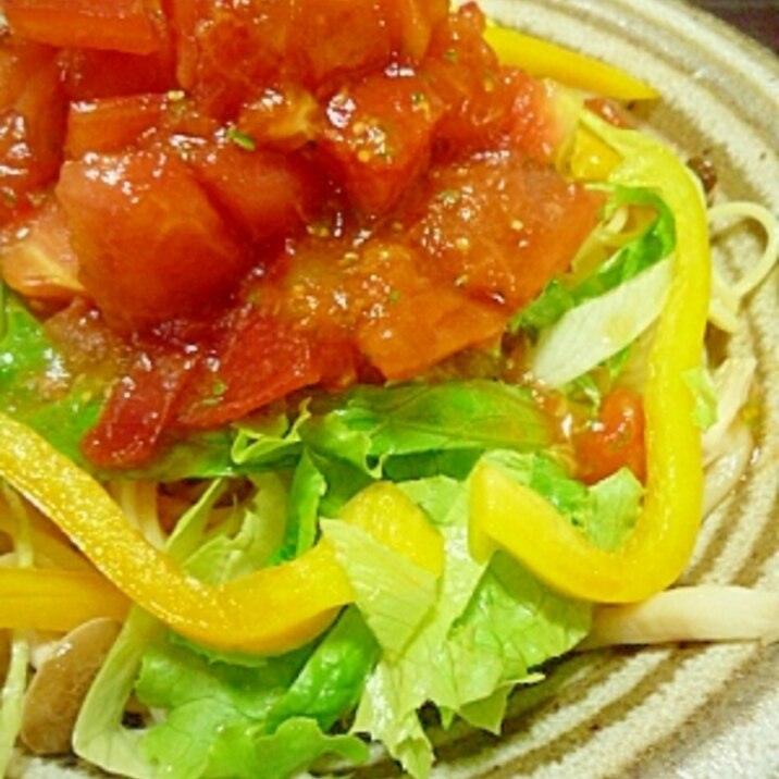 鮮やか～であっさり★トマトの冷製パスタ